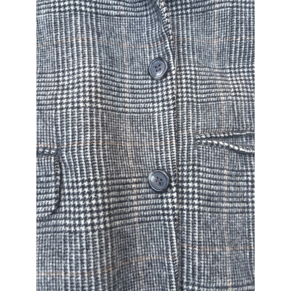 Vintage Bill Blass Camel Hair Blazer Mens 38R Gray Plaid Sport Coat - Picture 3 of 15
